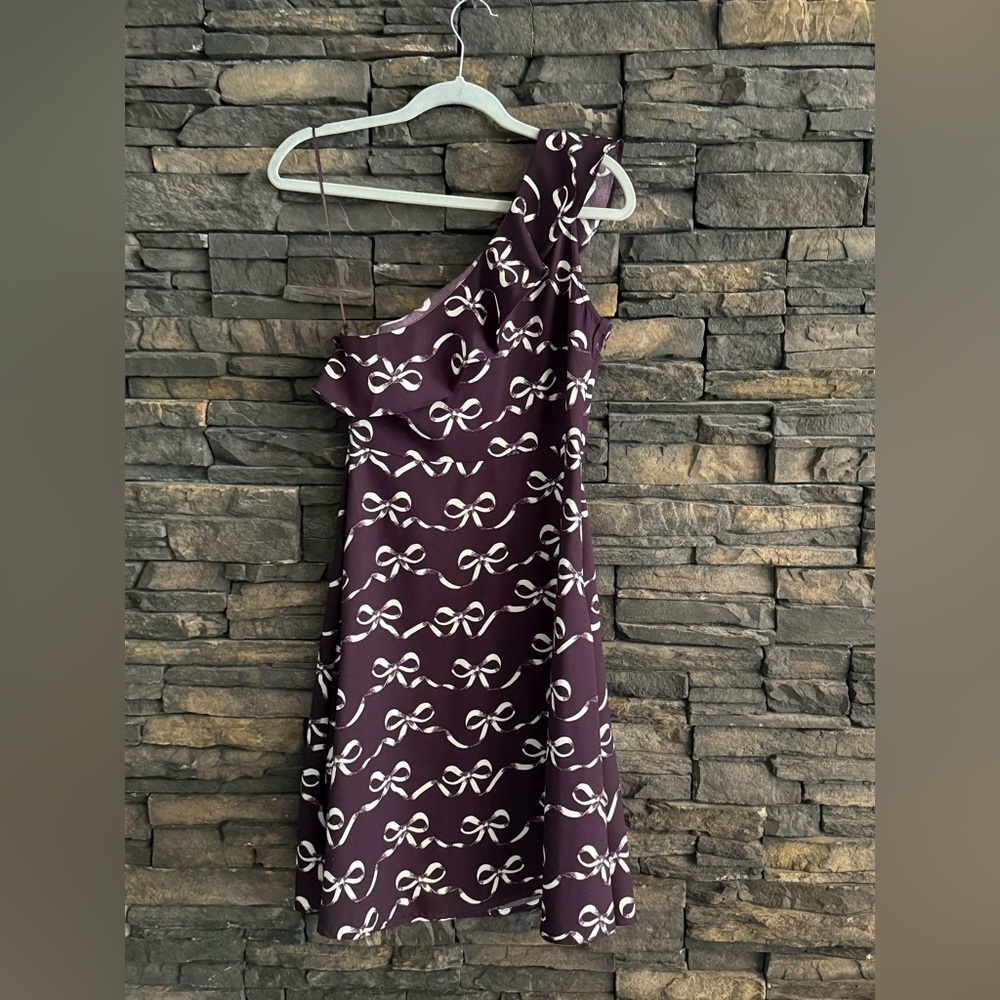 Banana Republic Purple One Shoulder Sheath Dress